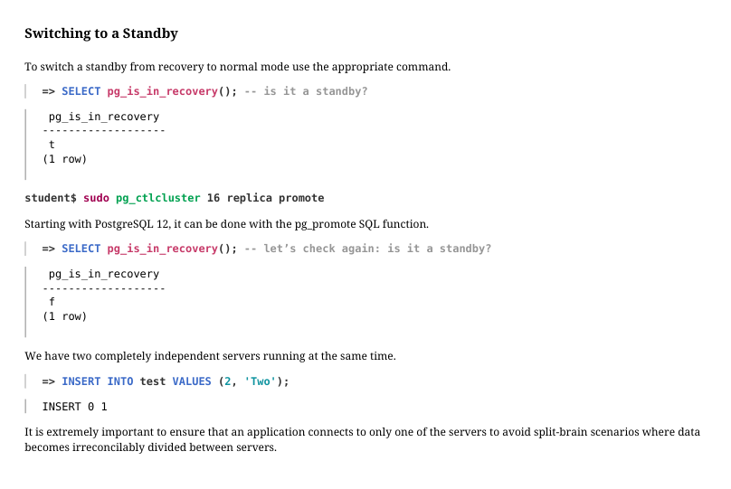 Source slide page 17: Switching to a Standby