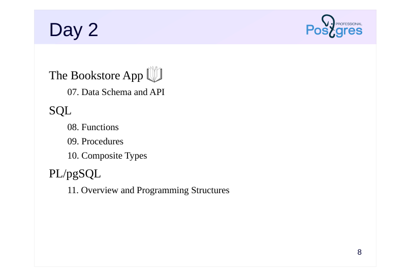 Source slide page 8: Day 2