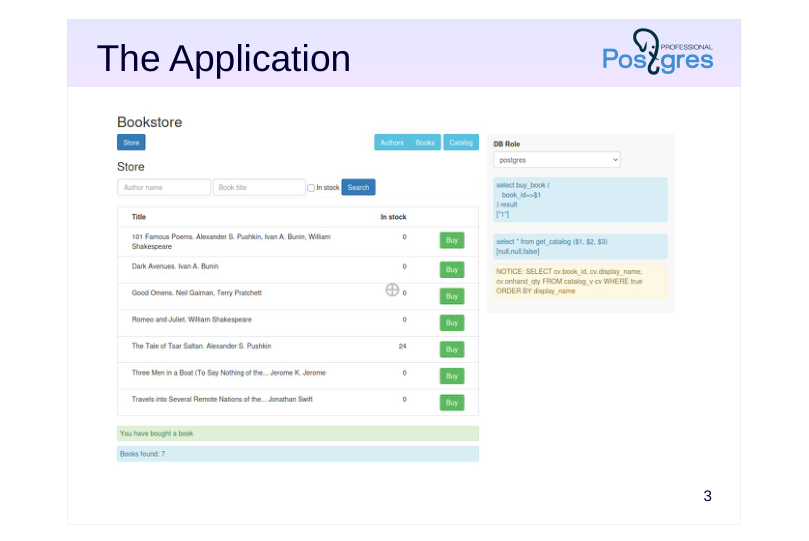 Source slide page 3: The Application
