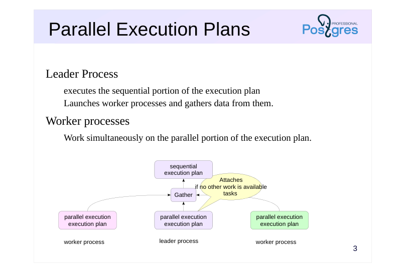Source slide page 3: Parallel Execution Plans