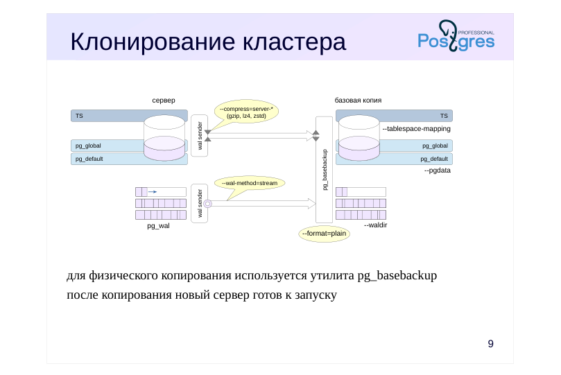 Source slide page 9: Клонирование кластера